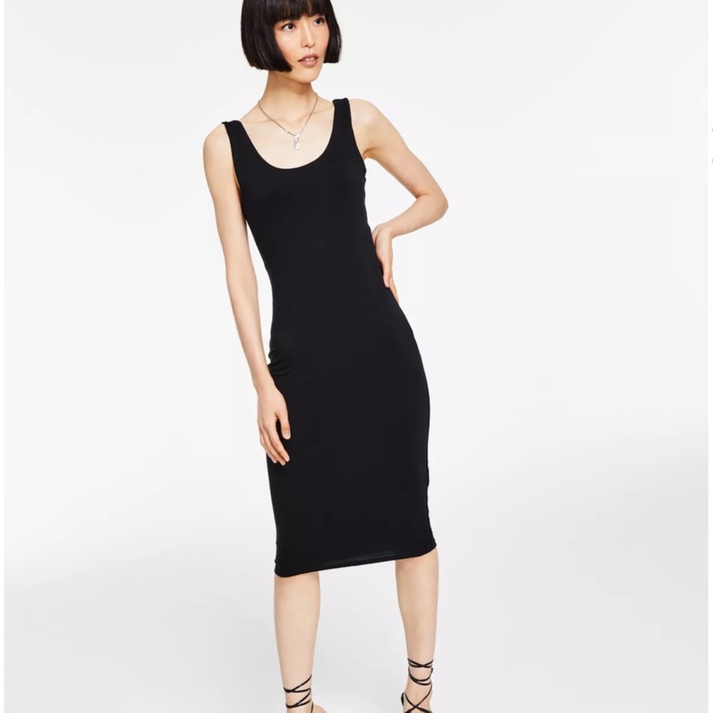 Bar III Bodycon Scoop-Neck Midi Dress